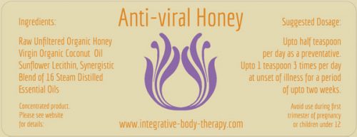 anti viral honey label